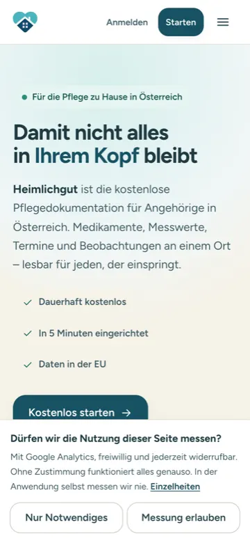 heimlichgut.at auf dem Handy