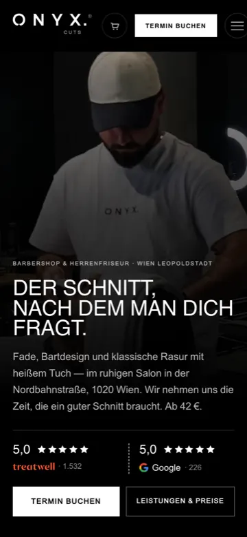 onyx-cuts.at auf dem Handy