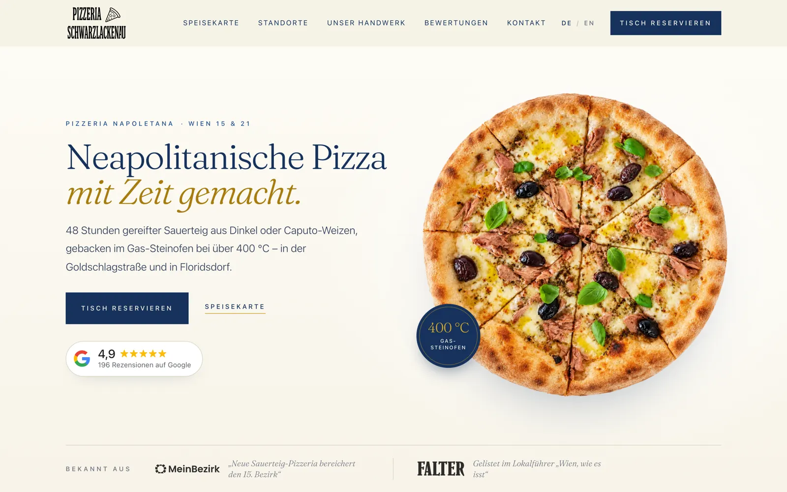 Startseite von pizza-schwarzlackenau.at
