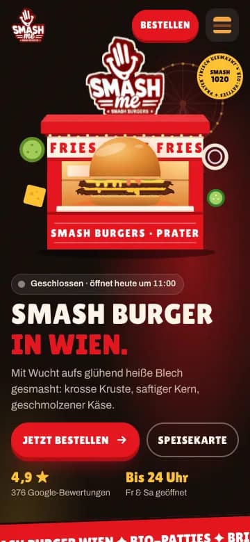 smash-me.at auf dem Handy