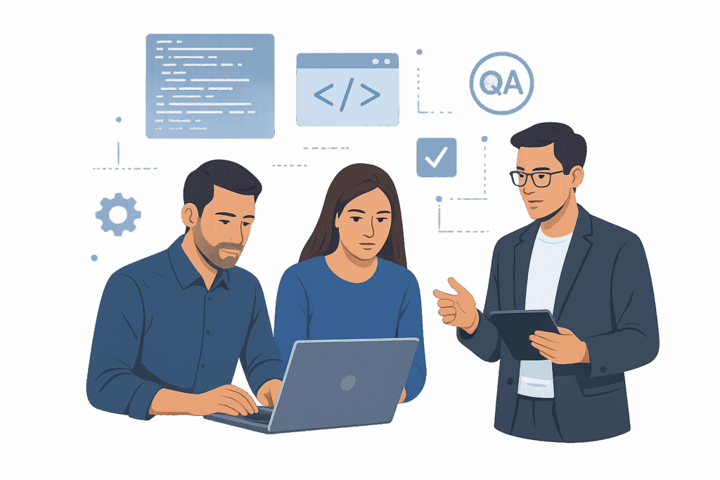 Softwareentwicklung und Qualitätssicherung in Österreich – WeDev-IT Team bei der Arbeit